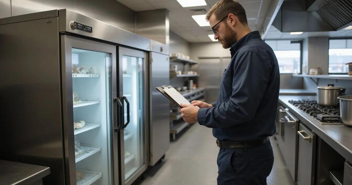 Old vs new walk-in chiller comparison in a commercial kitchen